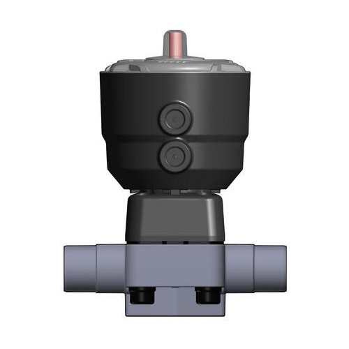 PP 2/2-Wege-Membranventil DK/CP, Schweißstutzen, DA, PTFE/EPDM, Typ 382